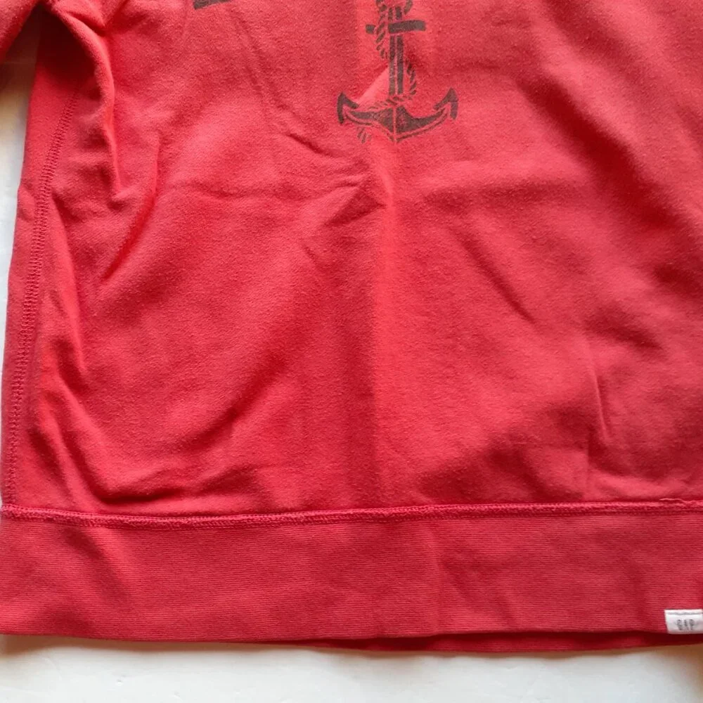 Gap Boys Sweatshirt Red Pullover NYC Anchor XL 12